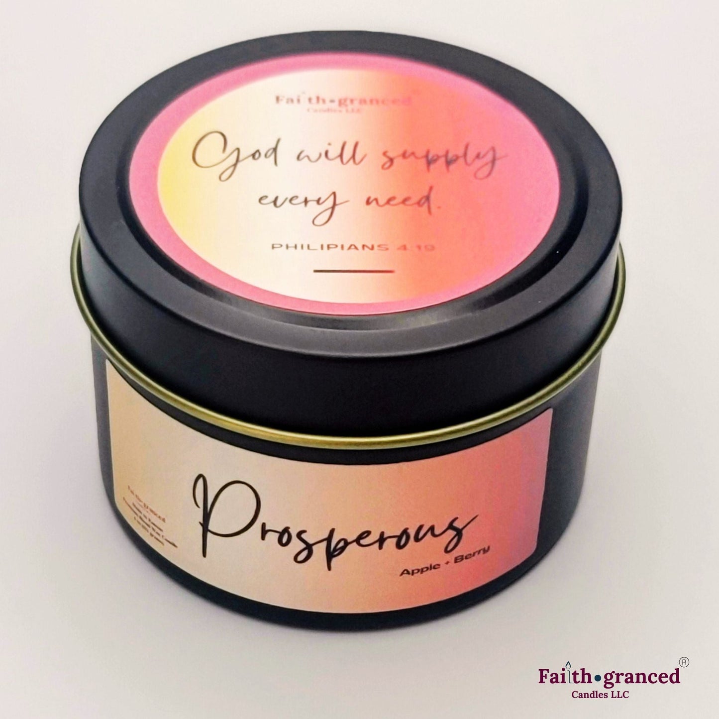 Prosperous: Apple + Berry Scented Candle - Faithgranced