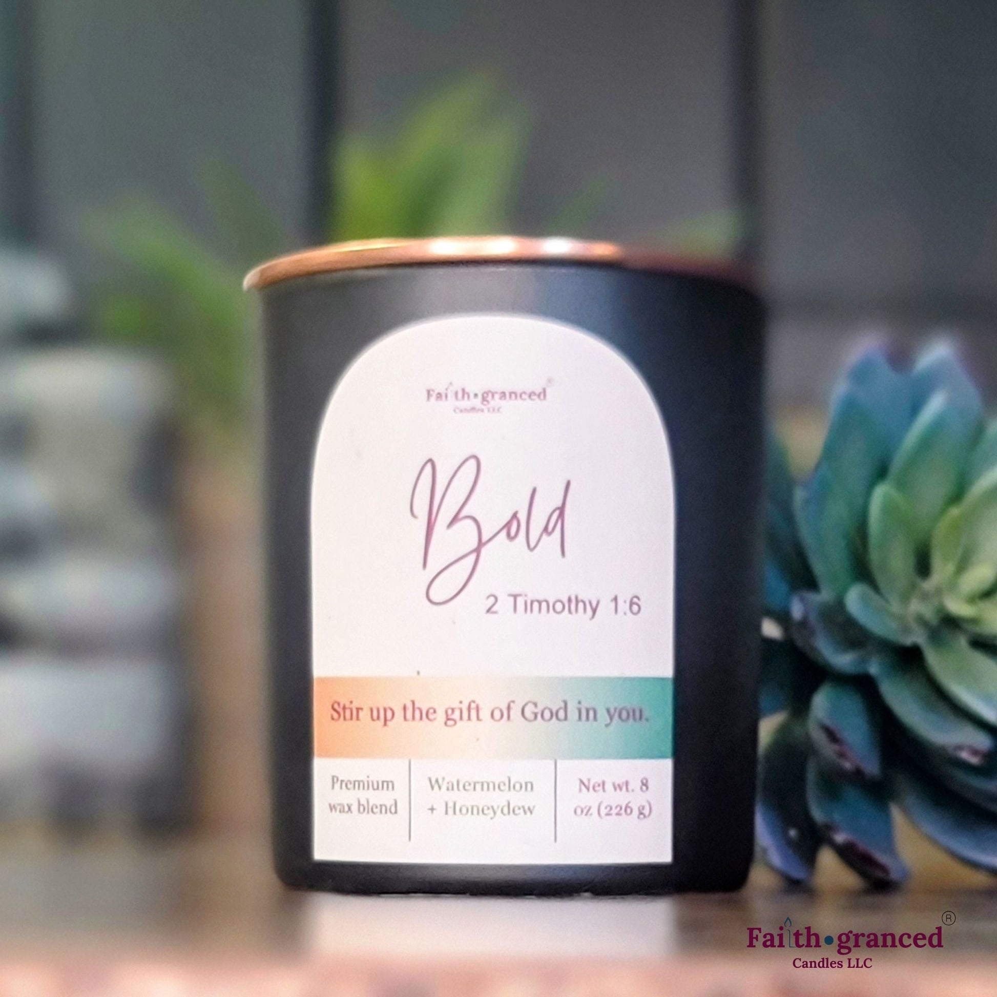 Bold: Watermelon + Honeydew Scented Candle - Faithgranced