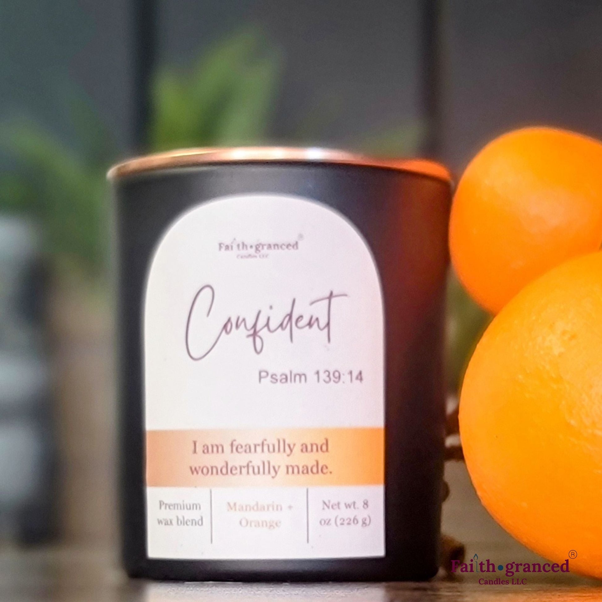 Confident: Mandarin + Orange Scented Candle - Faithgranced