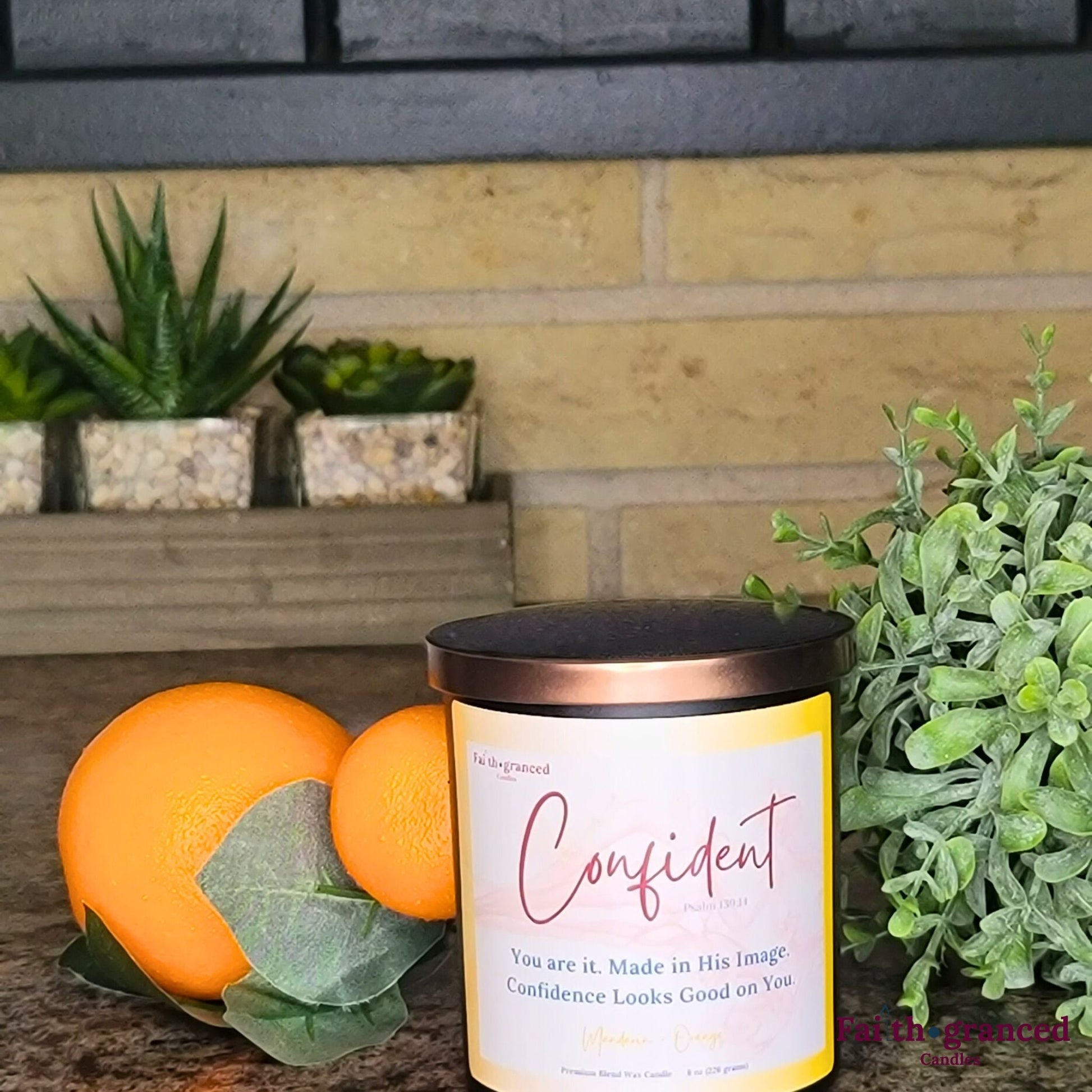 Confident: Mandarin + Orange Scented Candle - Faithgranced