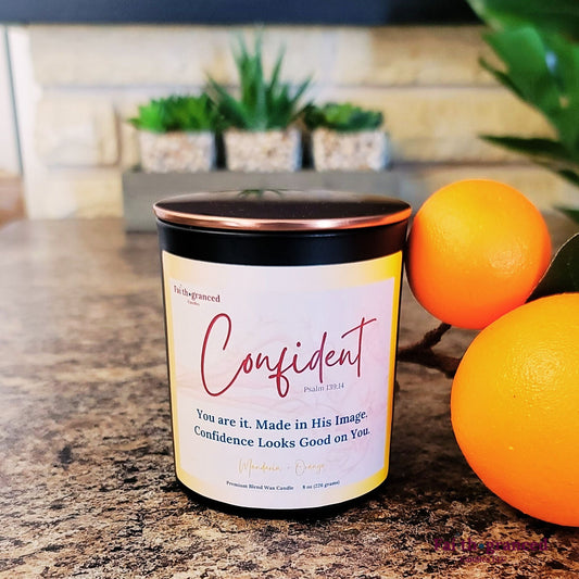 Confident: Mandarin + Orange Scented Candle - Faithgranced