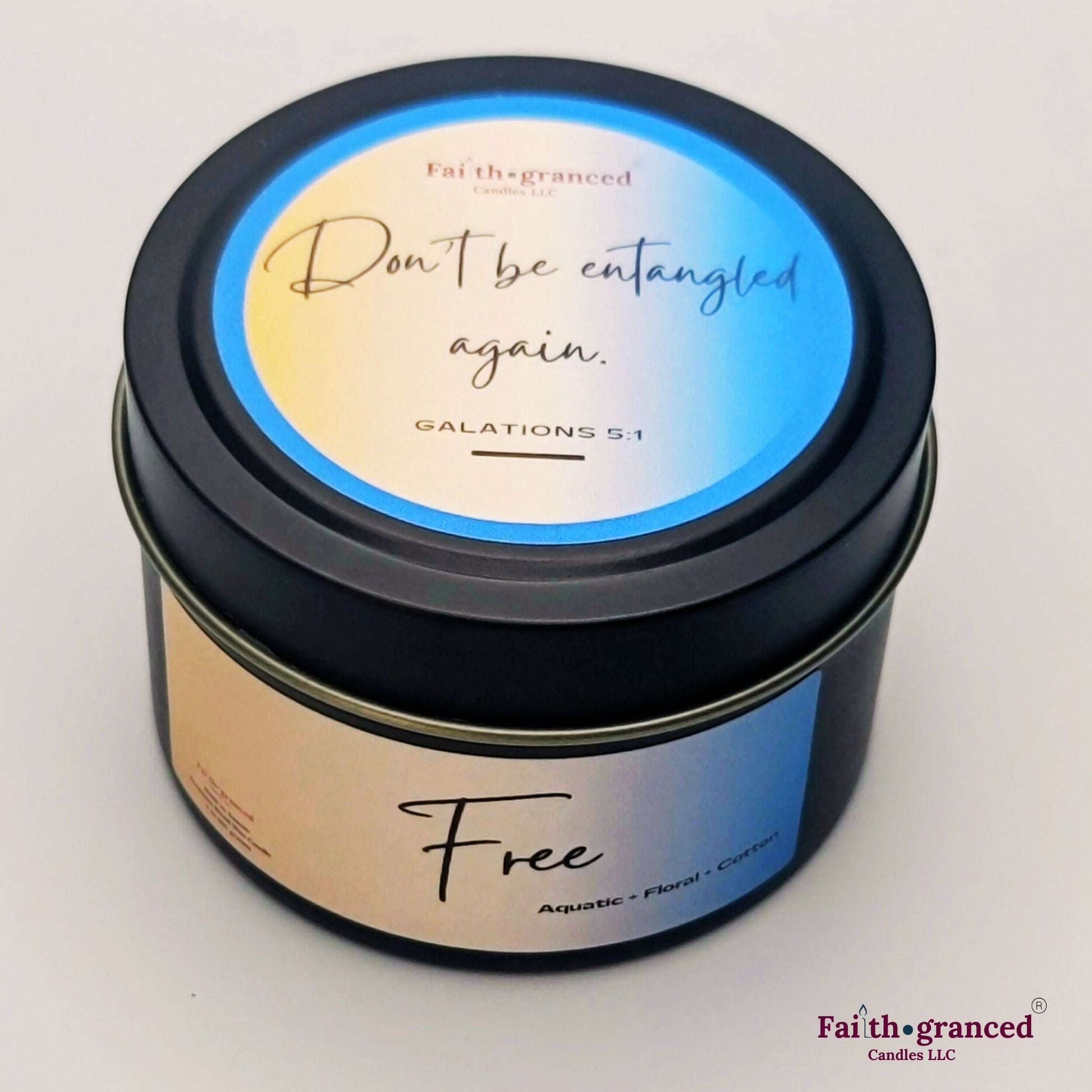 Free: Aquatic + Floral + Cotton Scented Candle - Faithgranced