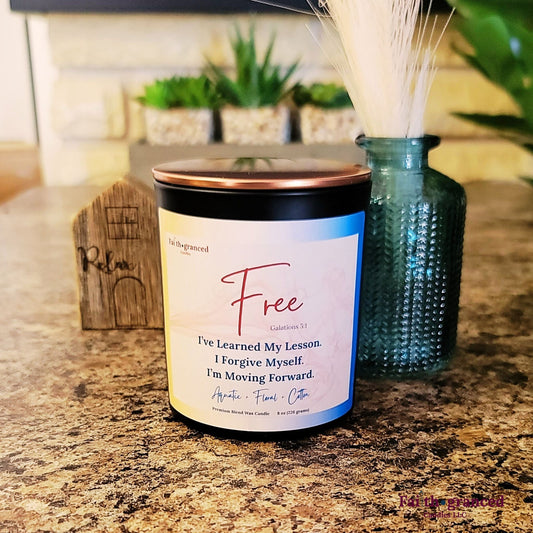 Free: Aquatic + Floral + Cotton Scented Candle - Faithgranced