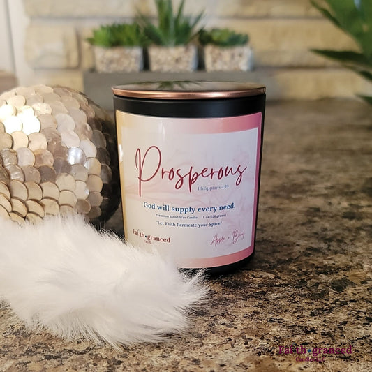 Prosperous: Apple + Berry Scented Candle - Faithgranced