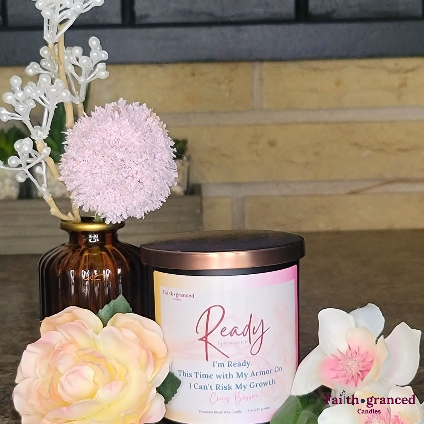 Ready: Cherry Blossoms Scented Candle - Faithgranced