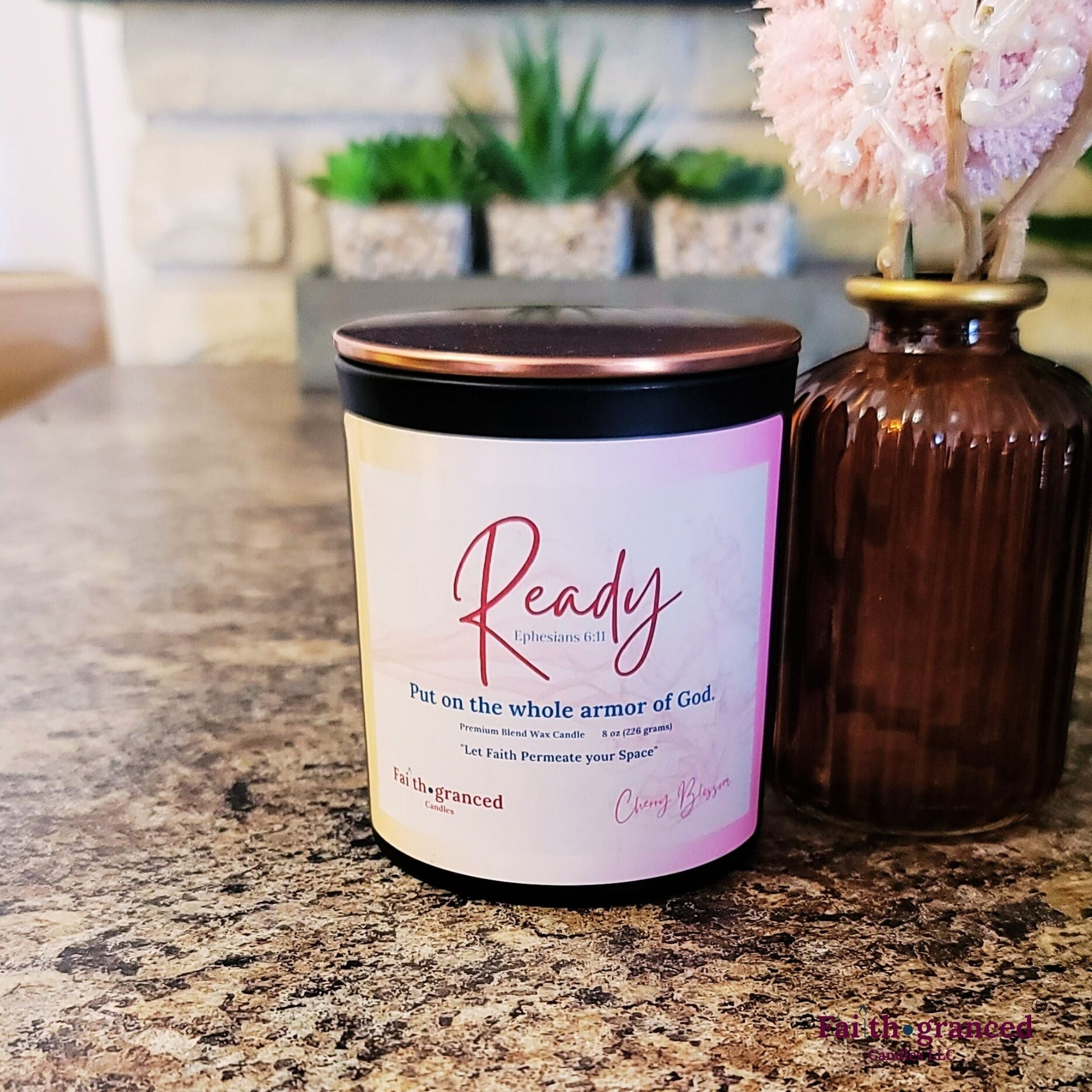 Ready: Cherry Blossoms Scented Candle - Faithgranced