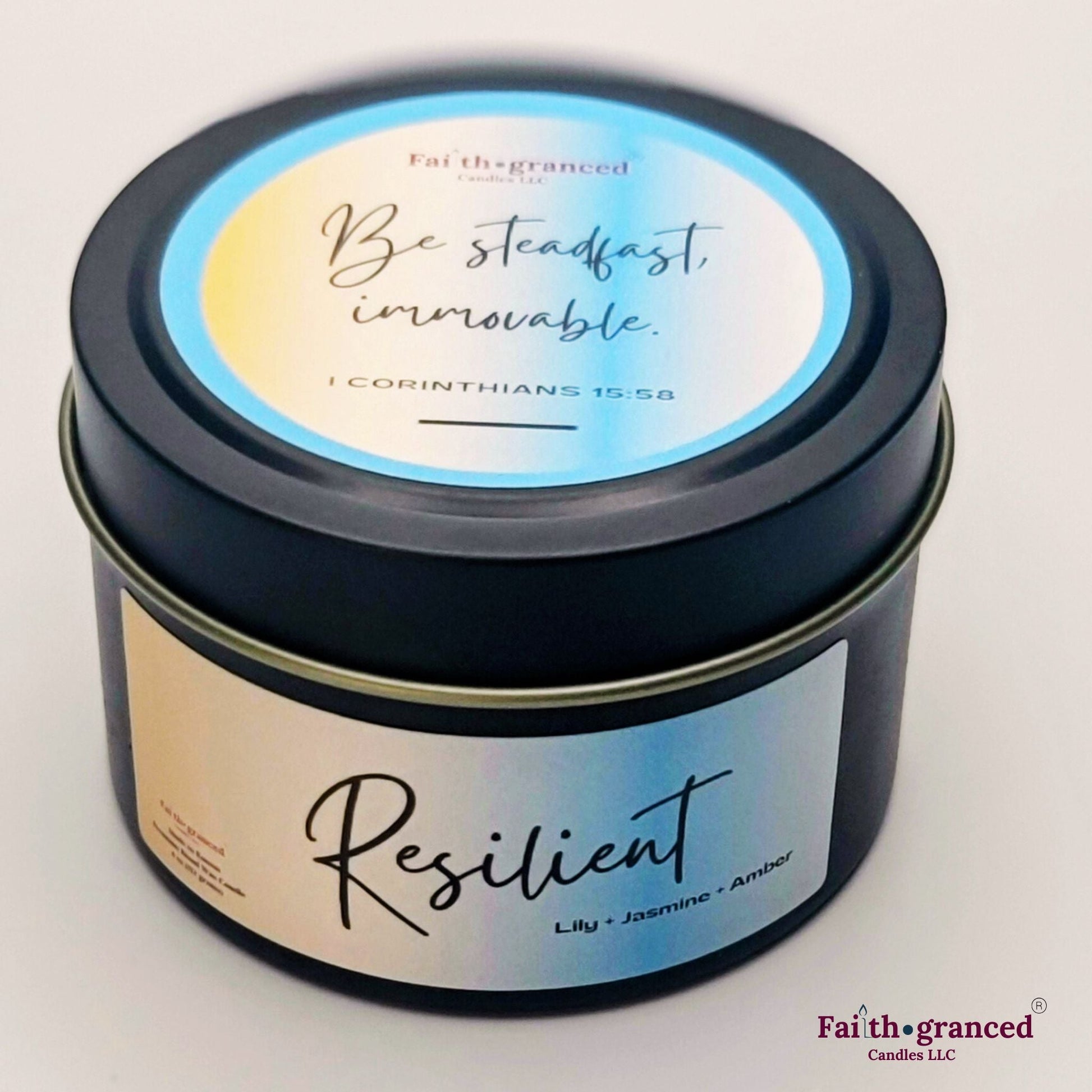 Resilient: Lily + Jasmine + Amber Scented Candle - Faithgranced